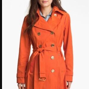 Michael Kors Bold Orange Trench Coat